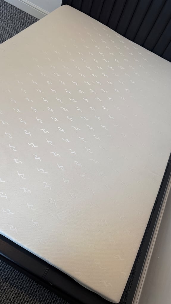 Double bed and mattress / Black bed frame