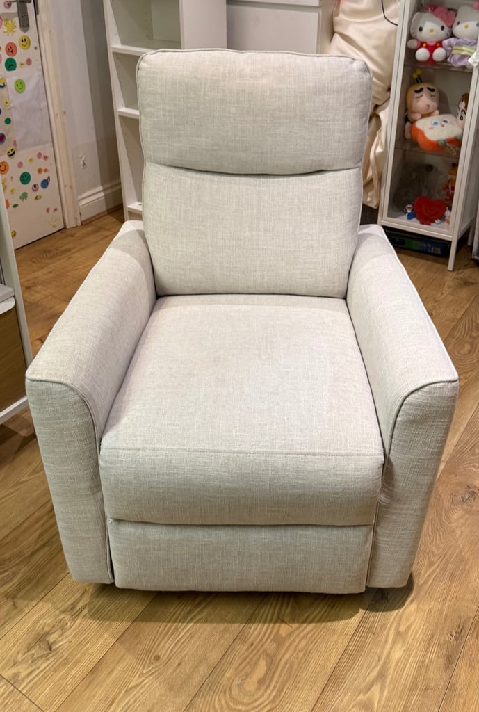 image for Obaby Oatmeal Savannah Swivel Glider Recliner Chair