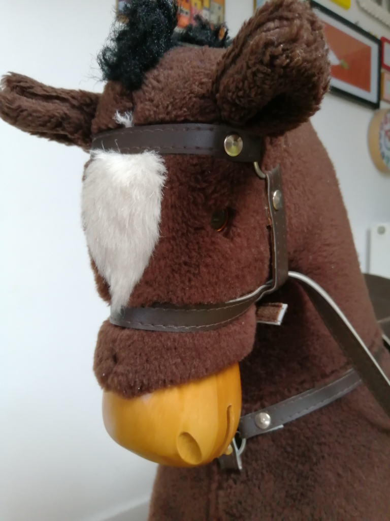 Vintage solid wood base large Mamas and Papas Rocking Horse