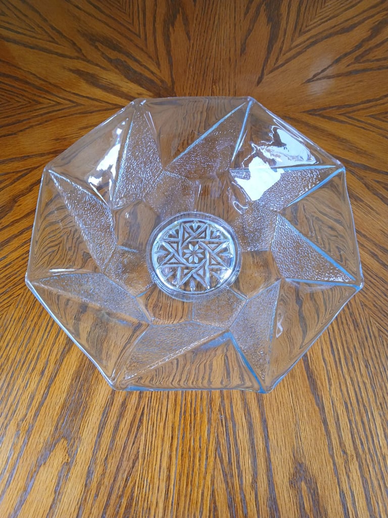 Vintage glass fruit bowl