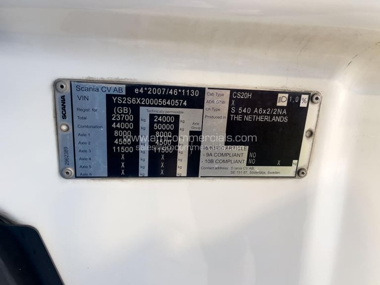 2022 (71) SCANIA S540 6X2 SMALL MIDLIFT HIGHLINE