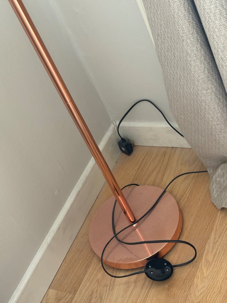 Rose gold floor lamp
