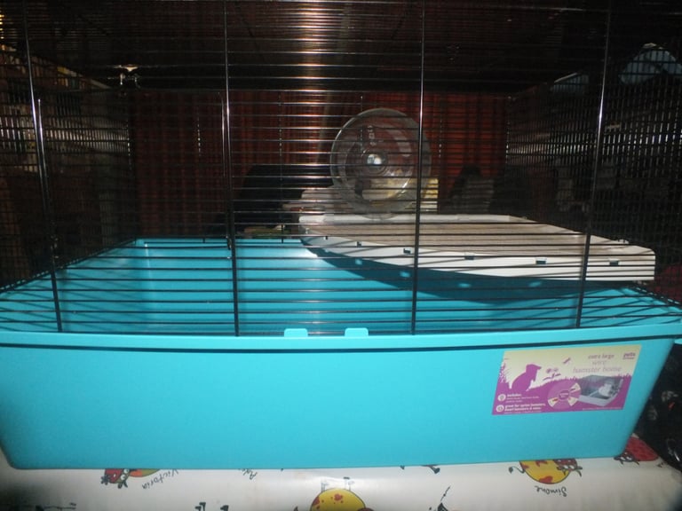 Hamster Cage (large) and supplies