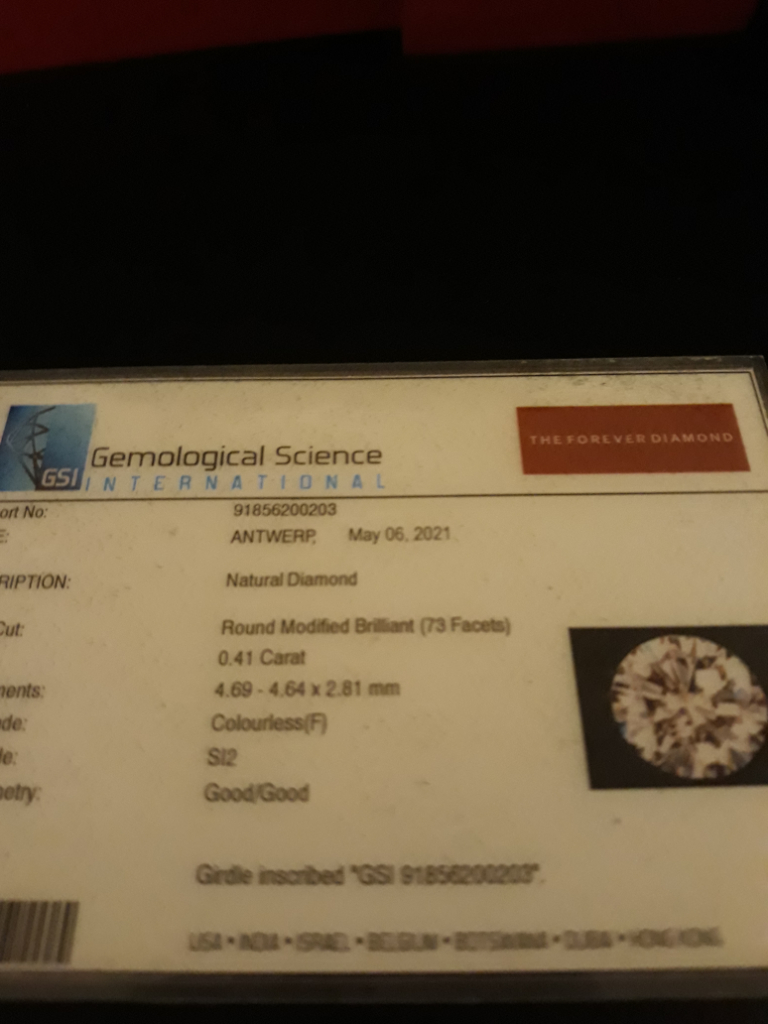 diamond ring platinum 75.