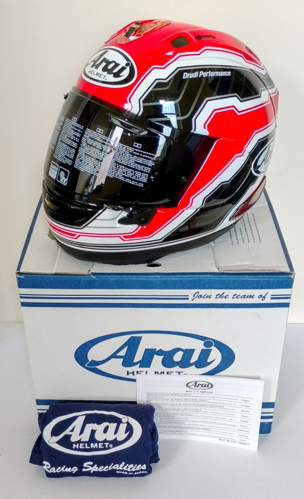 RARE COLLECTORS ITEM - #ARAI RX-7V MOTORCYCLE HELMET - RANDY MAMOLA - £500