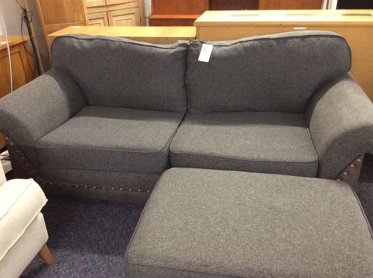 image for 3 Seater sofa and footstool #62943 £299.00