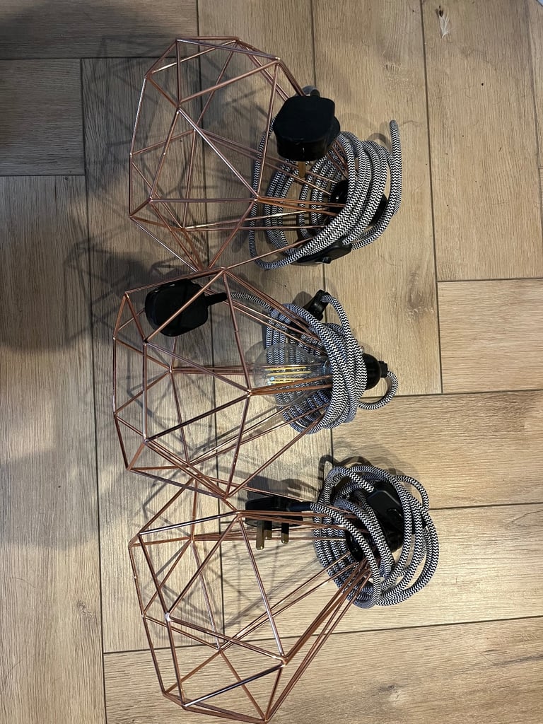 image for 3 plug in wall/ceiling lamps