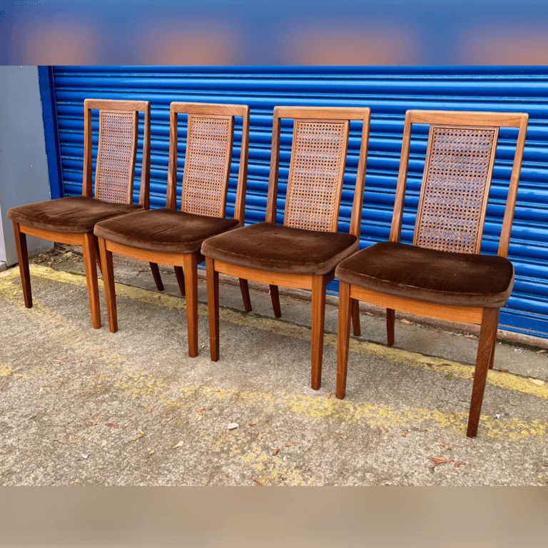 image for Set of Four Mid Century Teak Dining Chairs by G Plan £85