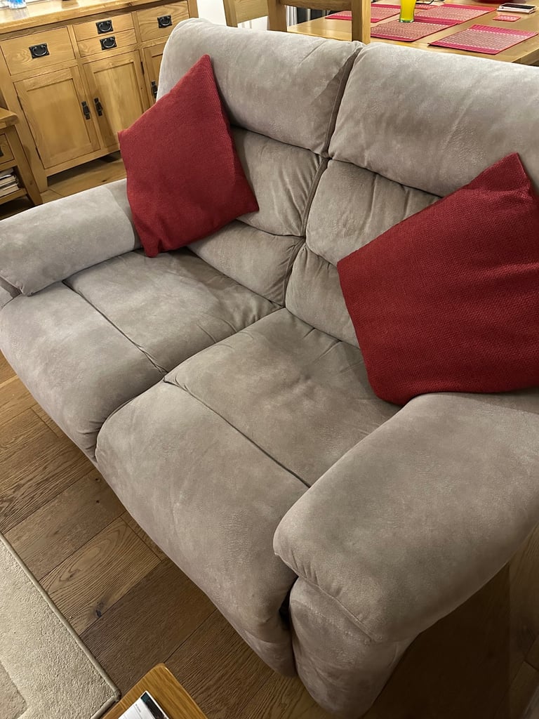 2 & 3 seater velour sofas. 