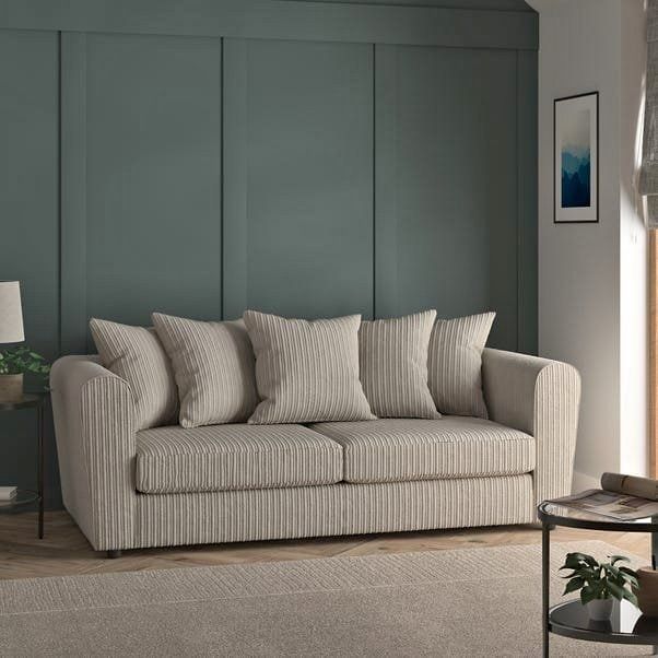 Brand New Beige Fabric Sofa - 3 Seater Sofa - Free Delivery 
