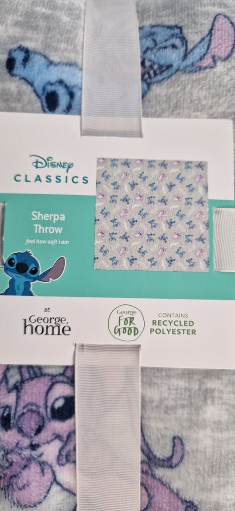 Stitch Sherpa Blanket/Throw BNWT