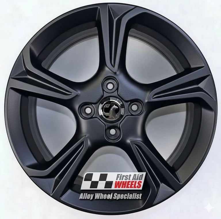 R660BS Swap VAUXHALL CORSA F 4X 17'' GENUINE 5 SPOKE SATIN BLACK ALLOY WHEELS