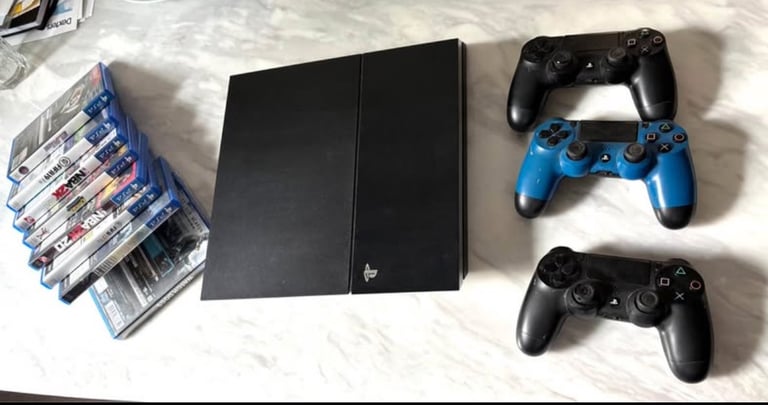 image for PlayStation 4 Console, 3x Controllers and 8 Games 