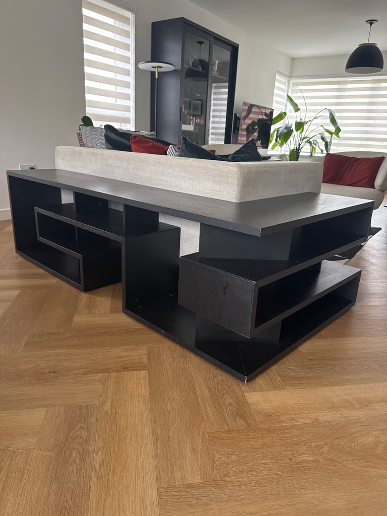 Low bookshelf “L” shaped side table 