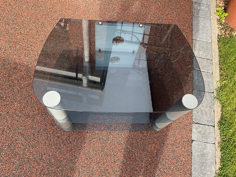 image for Glass tv stand