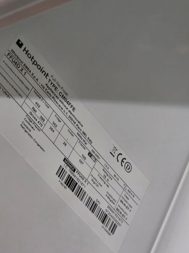 Hotpoint fridge freezer french door 