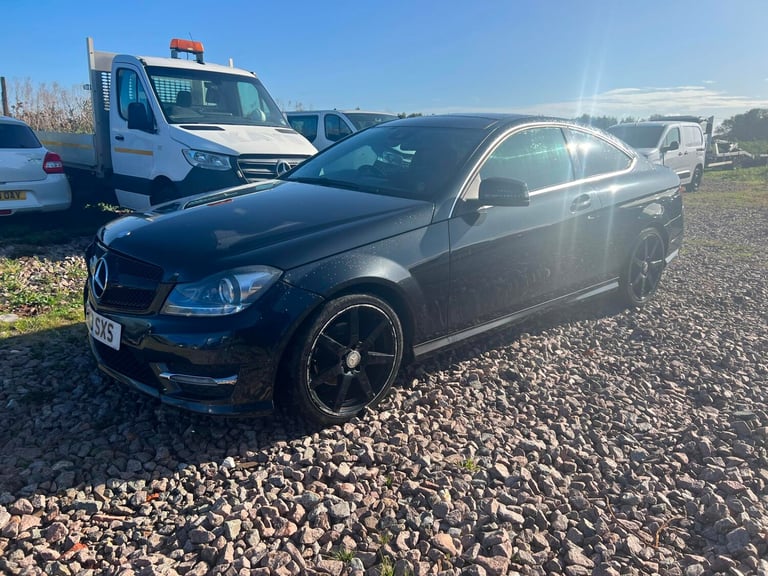 2013 MERCEDES BENZ C250 AMG SPORT COUPE AUTOMATIC SALVAGE DAMAGED REPAIR CAT S 