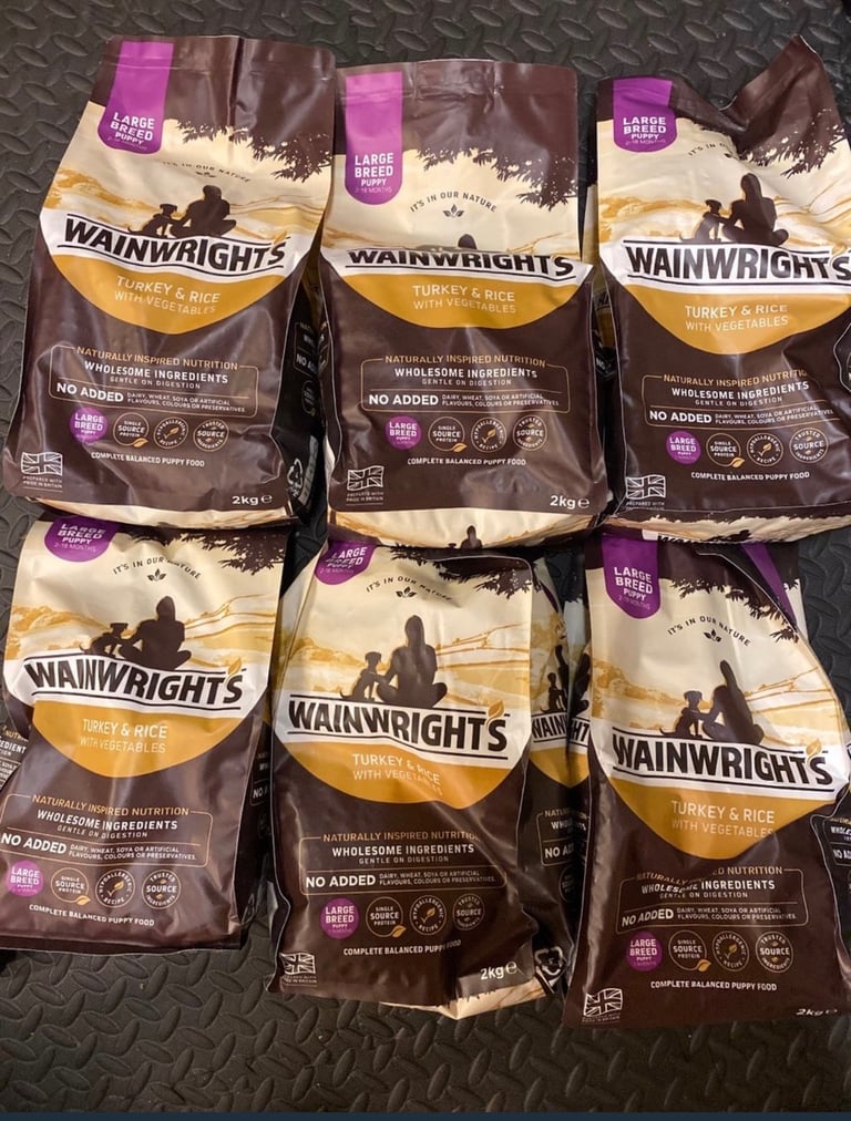 6 x 2kg unopened/new Wainwright bags 