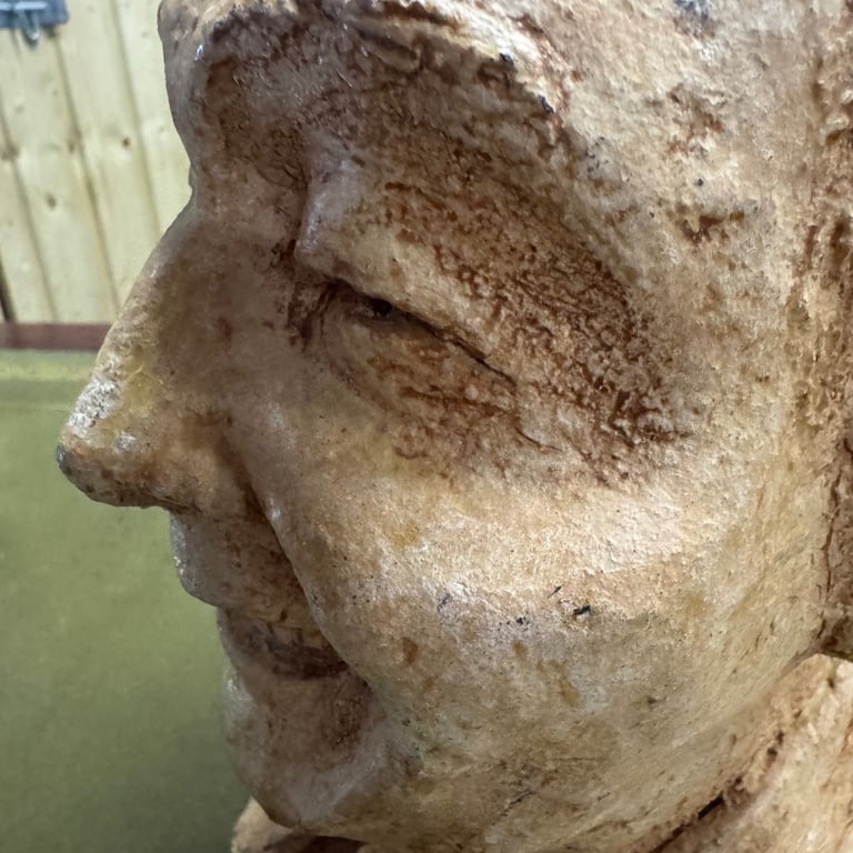Plaster portrait bust — unsigned, c.20th century — 25 cm tall 