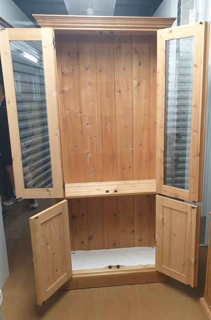Pine display cabinet