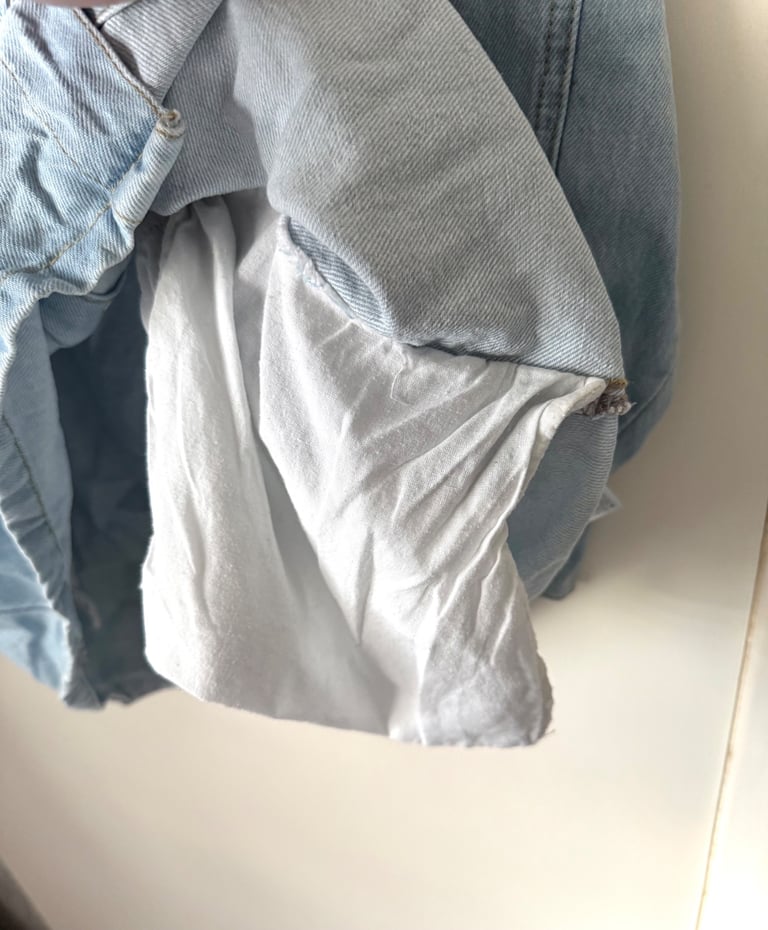 Cameo Rose oversized denim jacket, Large