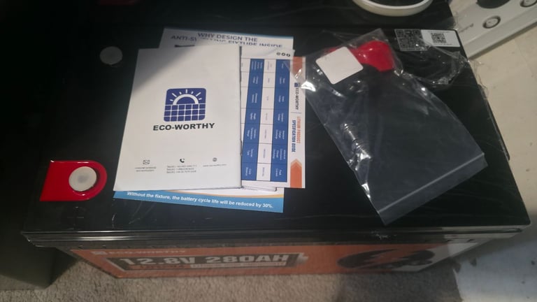 ECO-WORTHY 12V 280AH LiFePO4 Batt  Brand new never been used Energy with Bluetooth  