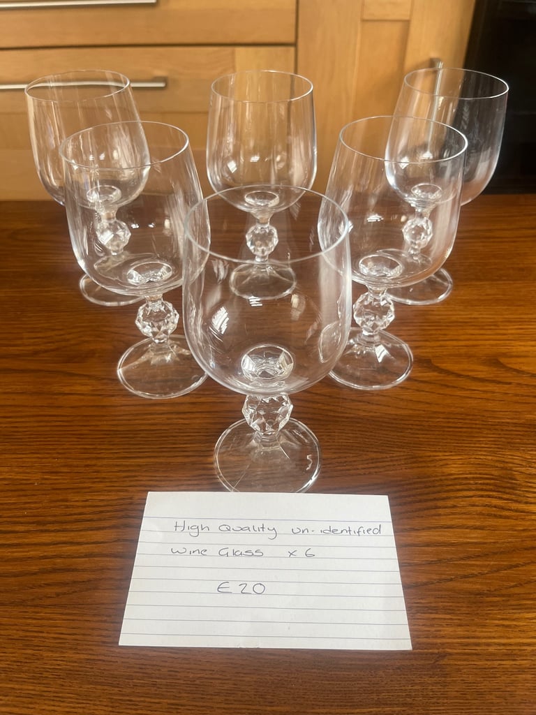 Crystal wine glasses