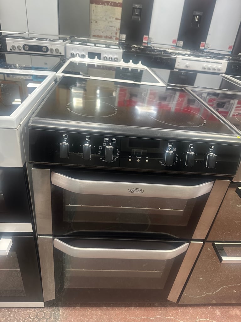image for 60CM SILVER/BLACK BELLING ELECTRIC COOKER 