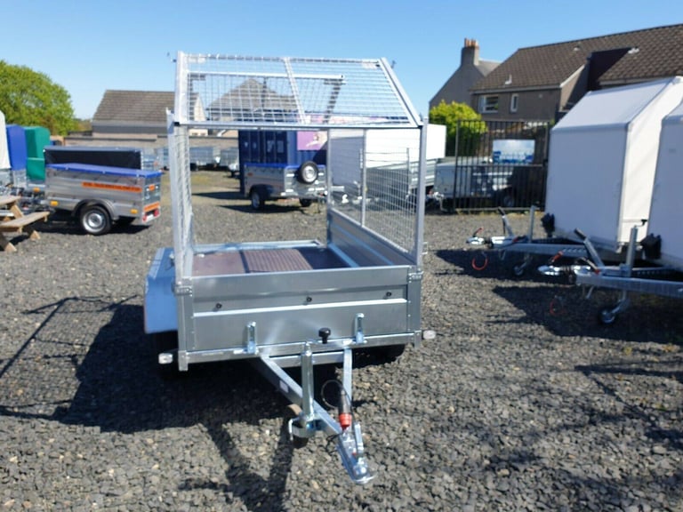 BRAND NEW 7,7ft x 4,2ft TWIN AXLE NIEWIADOW TRAILER WITH 80CM MESH 750KG