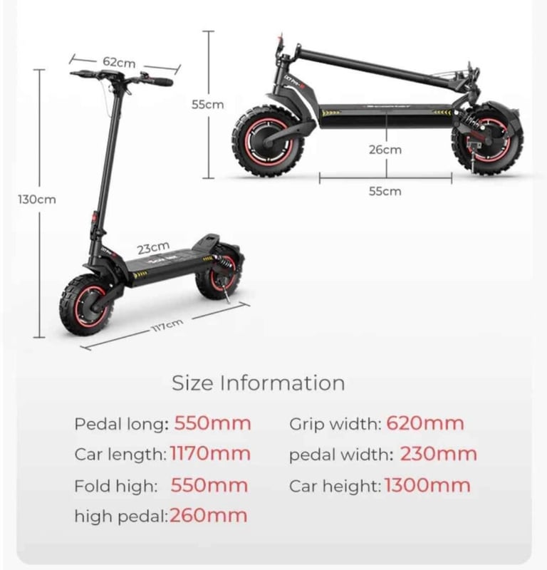 IX7 Pro 2000W Dual Off Road Electric Scooter 
