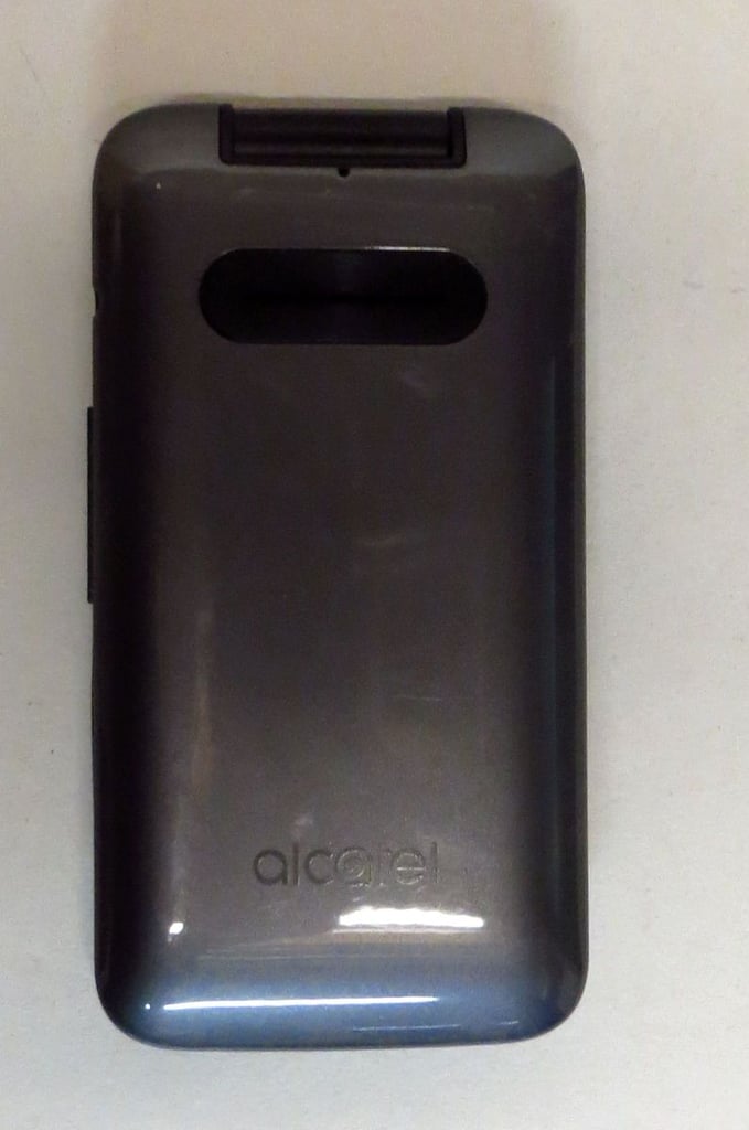 Alcatel 3025X Mobile Phone BIG BUTTON Flip Fold Grey + power adaptor Tested
