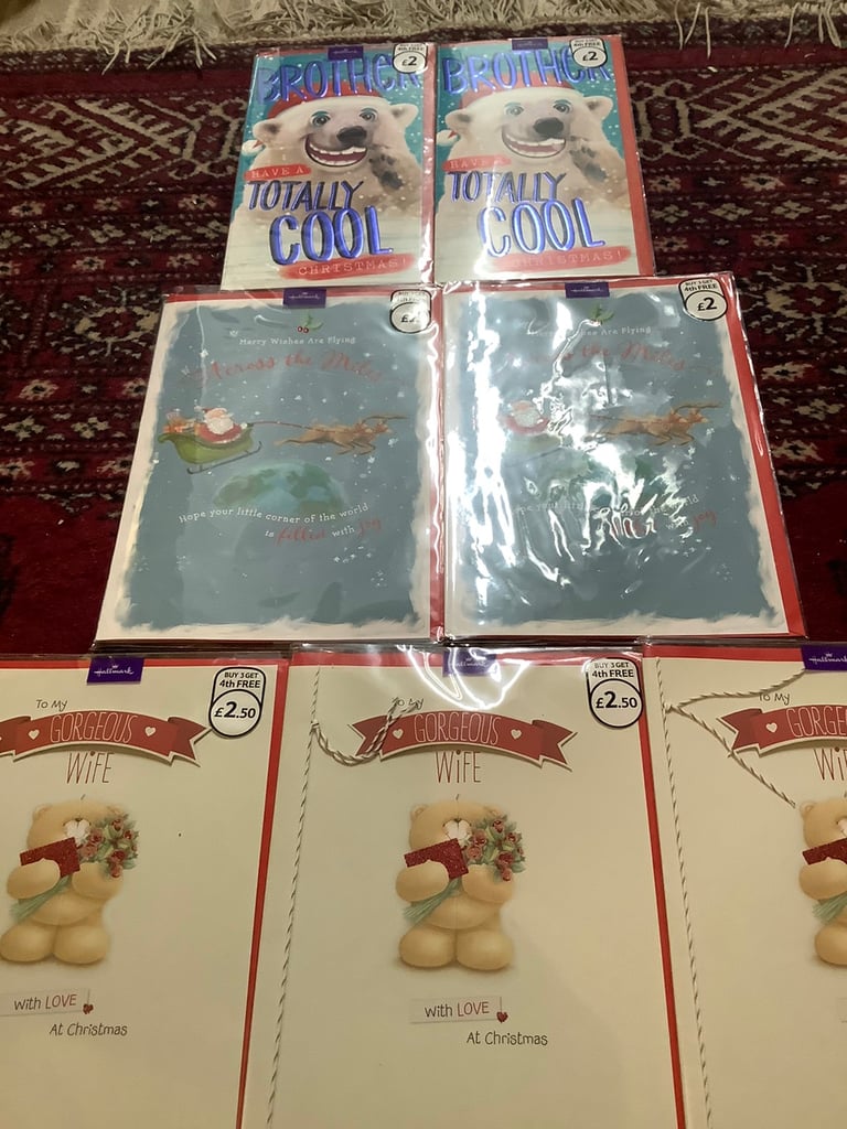 Seven Hallmark Christmas Cards 