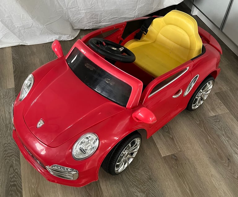 Red electric car
