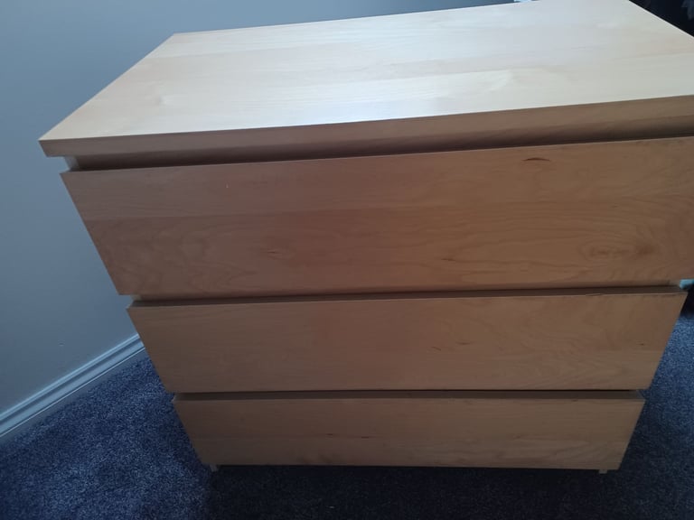 3 Drawer Chest of Drawers Malm 2 sets