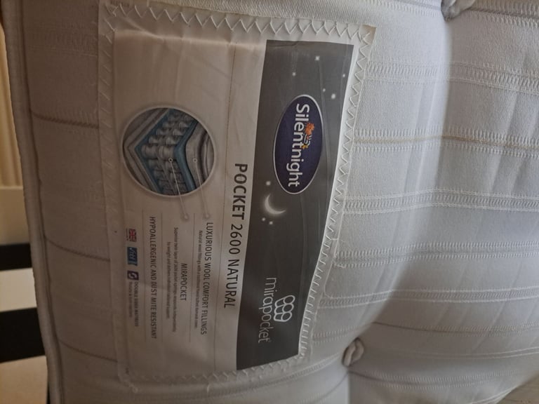 Double bed frame and mattress