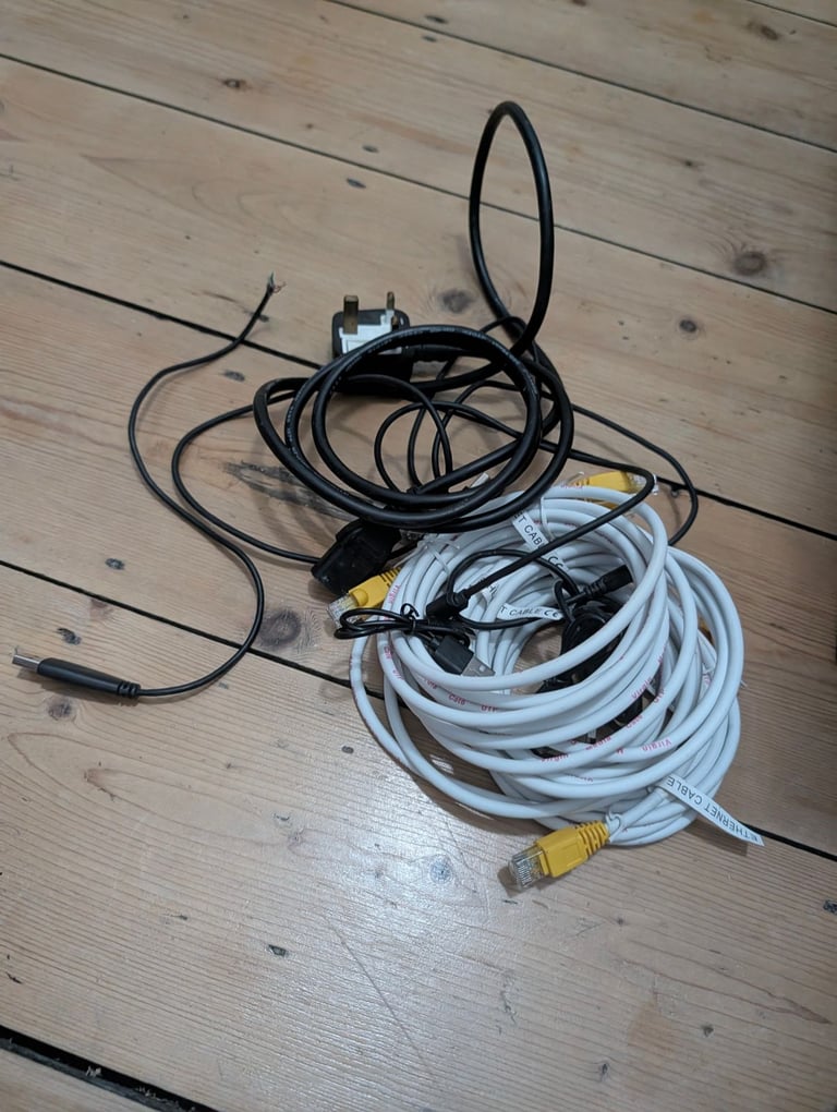 image for Assortment of network cables, usb c micro usb etc 