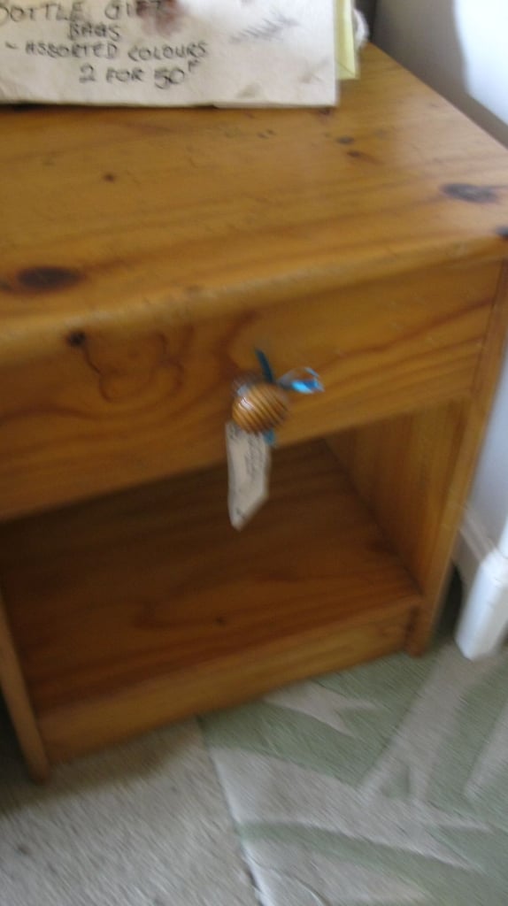 MODERN PINE SINGLE BEDSIDE CABINET. IN GOOD ORDER