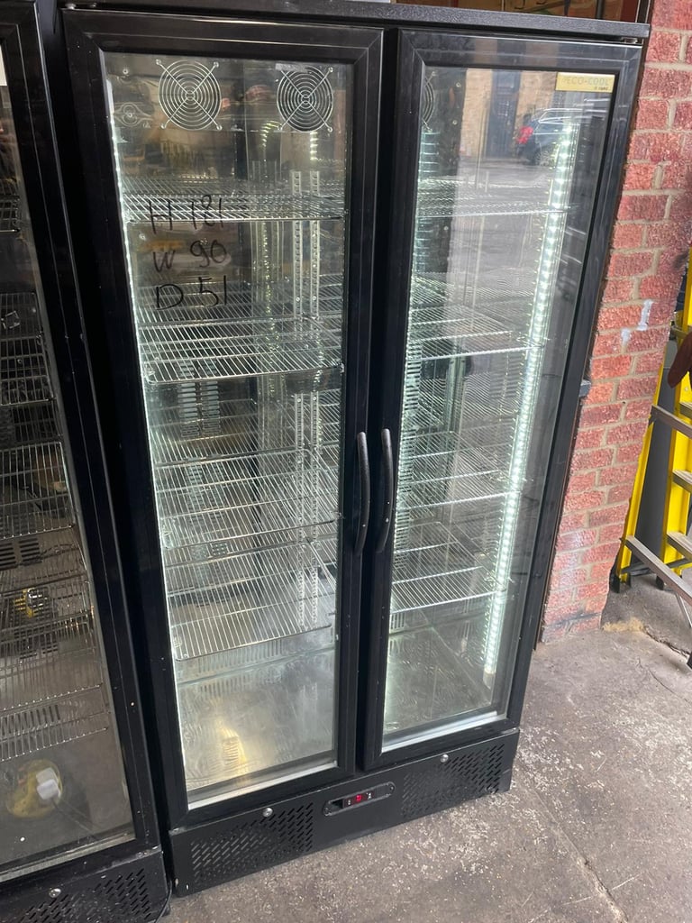 Double door drink display fridge cafe shop supermarket display fridge