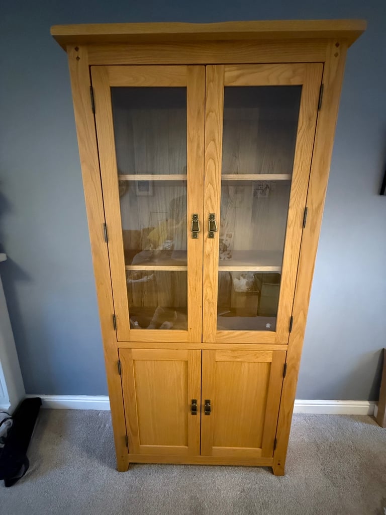 image for Cotswold Company Oakland Oak Display Cabinet