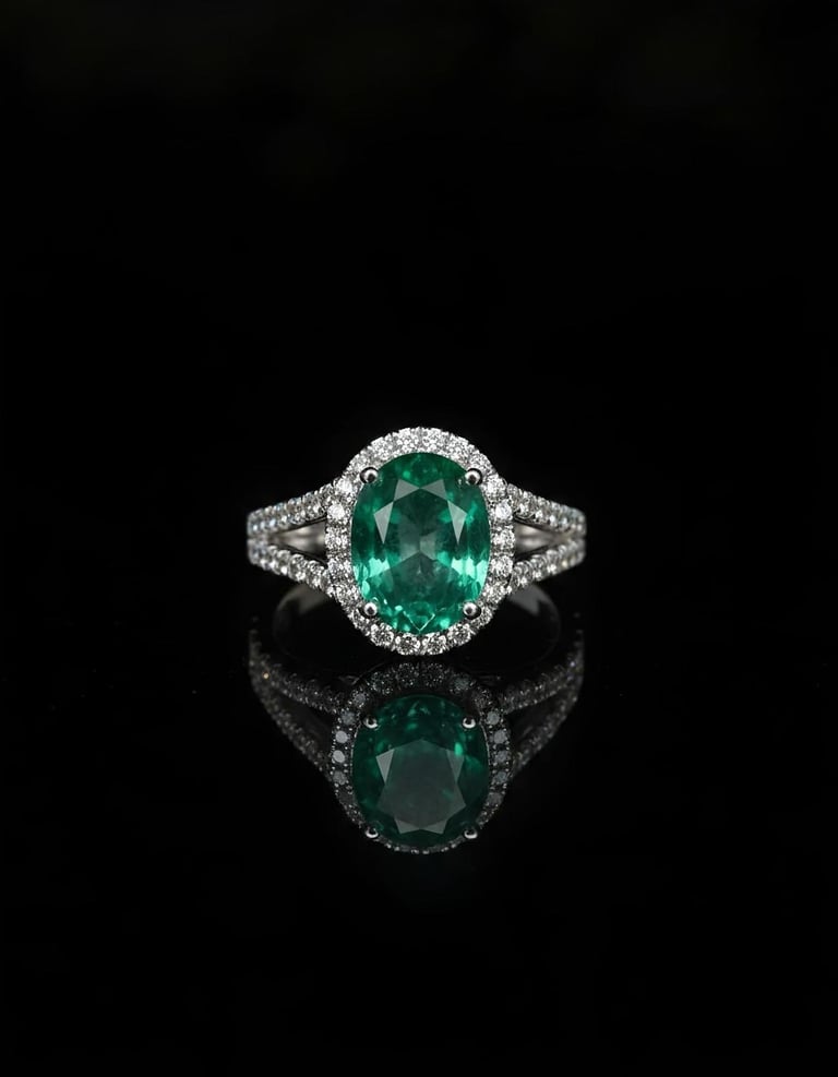 1.50ct Natural Zambian Emerald Ring 
