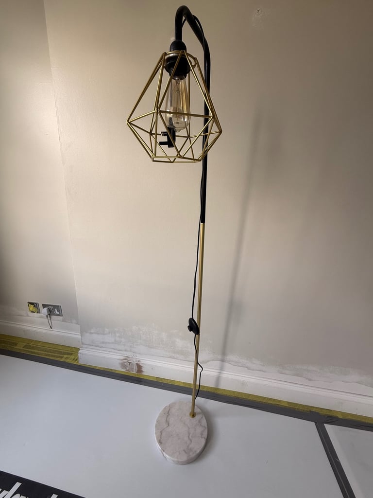 Modern Gold & Marble Floor Lamp 