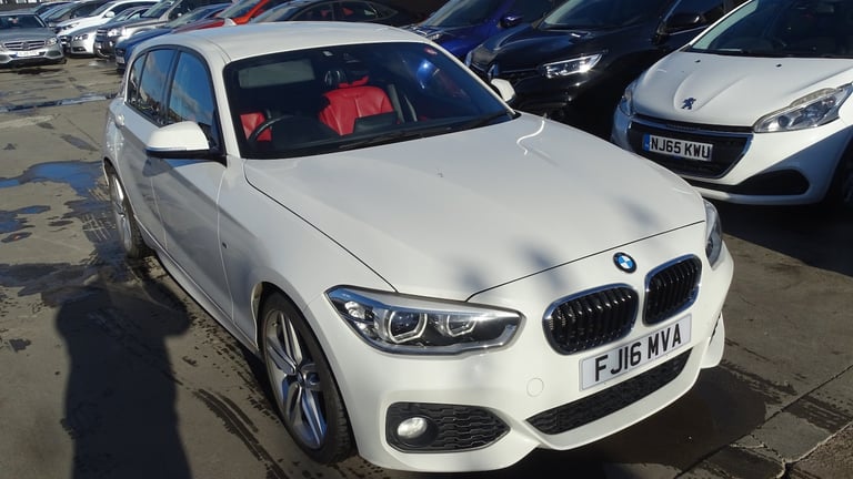 BMW 1 SERIES White Auto Petrol 2016 m sport red leather