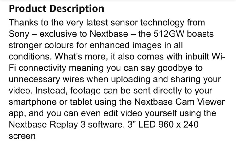 Nextbase 512GW 1440p Dash Camera - Black 