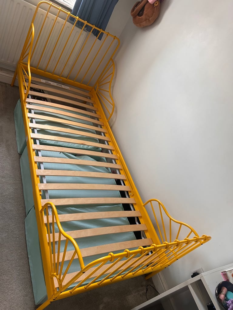 Ikea yellow childs extendable bed