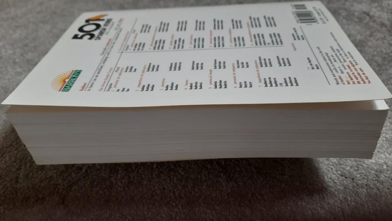501 SPANISH VERBS GRAMMAR BOOK NEW + 2 free BOOKS