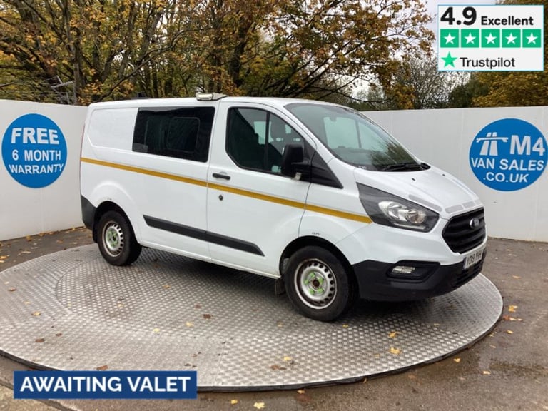 image for 2019 Ford Transit Custom 320 EcoBlue SWB L/R Crewvan A/C Euro 6 Combi Van Diesel Manual