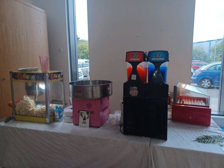 Bouncy castle Candy Floss Popcorn slush chocolate fountain one hire 