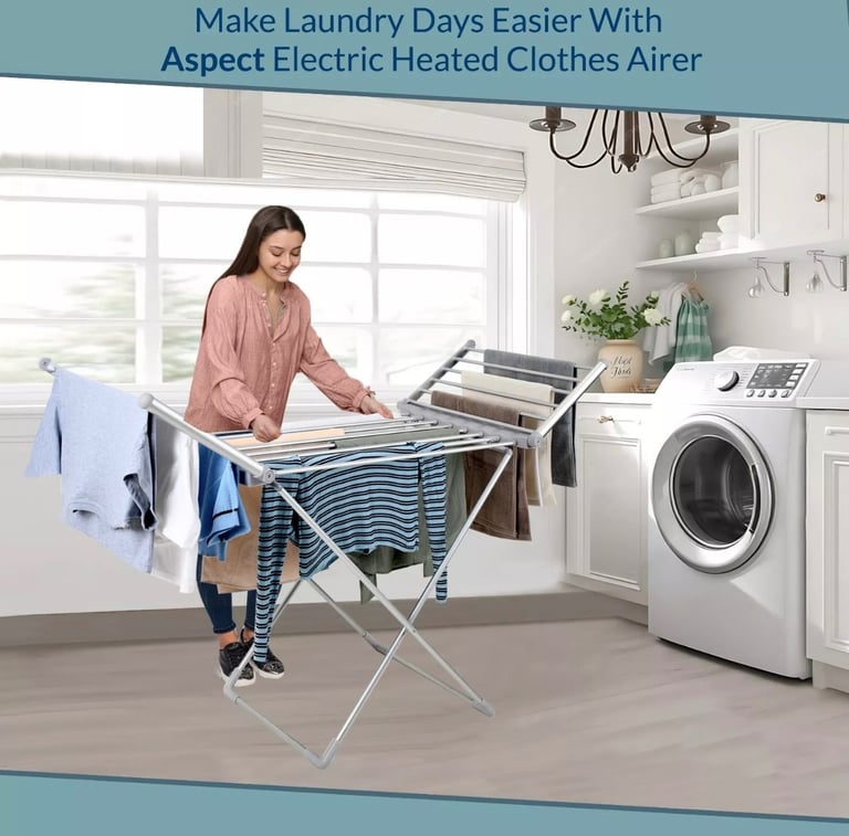 Electric heated clothes airer