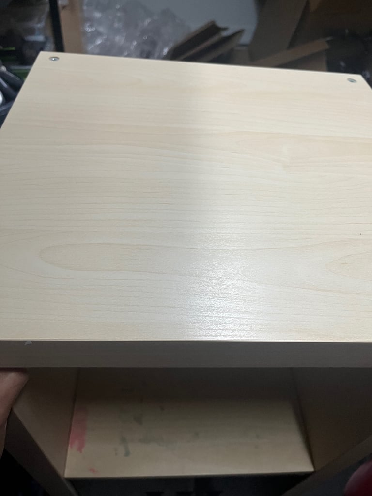 IKEA Kallax 4 shelf unit with plastic storage box
