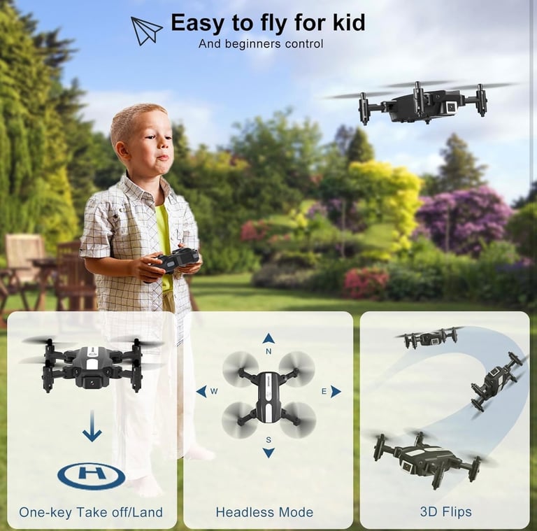 Wipkviey T25 Mini Drone for Kids with Camera 1080P HD FPV Drone, RC Quadcopter Toy & Carrying Case
